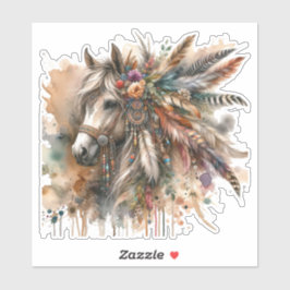 Mooie Boho Paard  Sticker