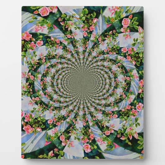 Mooie boho roze, rode rozen, waterverf florale fotoplaat (Voorkant)