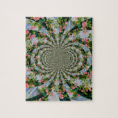 Mooie boho roze, rode rozen, waterverf florale legpuzzel (Verticaal)