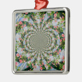 Mooie boho roze, rode rozen, waterverf florale metalen ornament (Links)