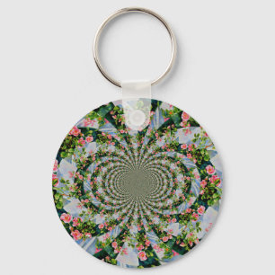 Mooie boho roze, rode rozen, waterverf florale sleutelhanger