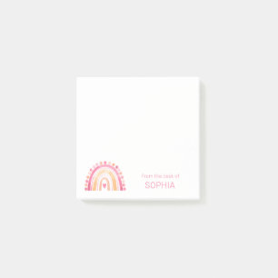 Mooie Boho Waterverf Regenboog in Roze gepersonali Post-it® Notes