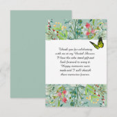 Mooie Boho Wilde Bloemen Bruids Shower Bedankt (Voorkant / Achterkant)