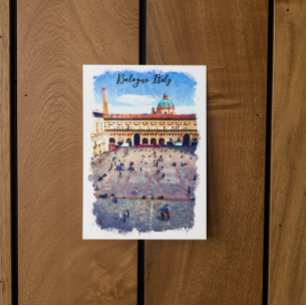 Mooie Bologna Italië Waterverf Reizen Briefkaart