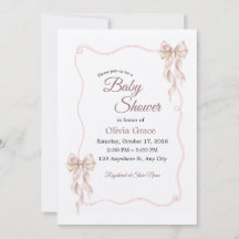 Mooie Boog Baby Shower Uitnodiging