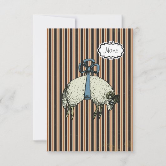 Mooie Boog Schapen ONTWERPER OPTIES  ~ Uitnodiging (Voorkant)