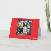 Mooie Border Collie Kerst Koekje Kaart (Achterkant)