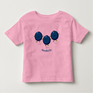 Mooie bosbessen paarse illustratie van de cartoon kinder shirts
