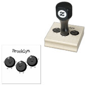 Mooie bosbessen paarse illustratie van de cartoon 	rubberstempel (Gestempeld)