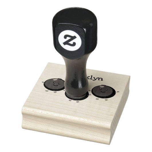 Mooie bosbessen paarse illustratie van de cartoon 	rubberstempel (Stempel)