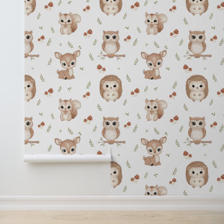 Mooie Bosdieren Behang voor de Kinderkamer
