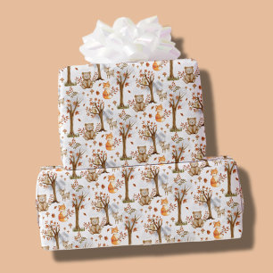Mooie bosdieren patroon cadeaupapier