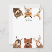 Mooie bosdieren voor kinderen notitiekaartje (Voorkant)