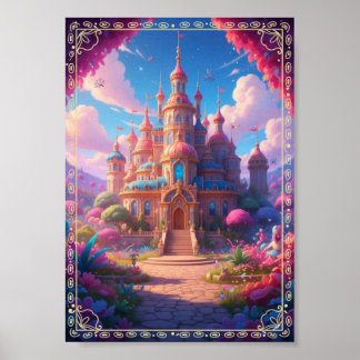 Mooie Bosherten Magische Fantasy Poster