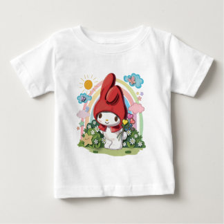 Mooie Boskonijn & Bloemen Baby T-Shirt