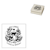 Mooie bosvos, bibliotheek Ex Libris Rubberstempel (Gestempeld)