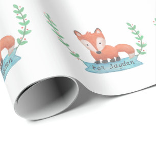 Mooie Bosvos Kids Persoonlijk Inpakpapier