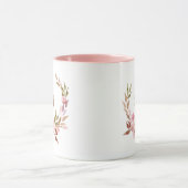 Mooie Botanische | Bloemkrans met monogram Mok (Midden)