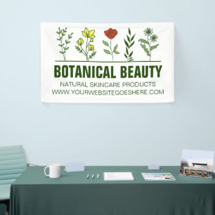 Mooie botanische spa-huidverzorgingszaak spandoek