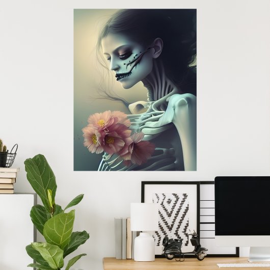 Mooie Botten AI Generated Art Poster (Thuiskantoor)