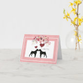 Mooie Boxer Hond Valentijnskaart Kaart (Gele Bloem)