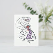 Mooie bride briefkaart (Staand voorkant)