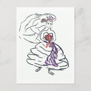 Mooie bride briefkaart