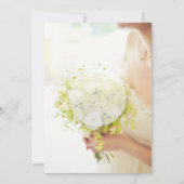 Mooie bride met het blote Bouquet bruiloft Kaart (Achterkant)