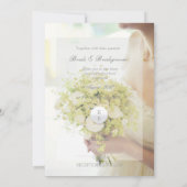 Mooie bride met het blote Bouquet bruiloft Save The Date (Achterkant)