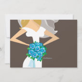 Mooie bride w Bouquet Bridal Shower Kaart (Achterkant)