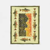 Mooie Brook-forel vliegen Fleece Deken (Voorkant)