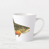 Mooie Brook-forel vliegen Latte Mok (Rechts)