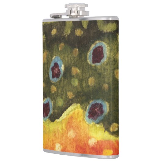 Mooie brook forel vliegende Ichthyology Heupfles (Links)