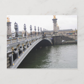 Mooie brug in Parijs, Frankrijk Briefkaart