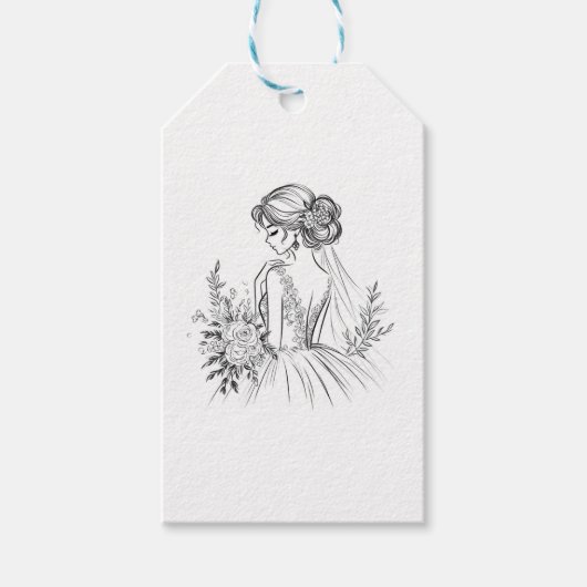 Mooie Bruid Cadeaulabel (Voorkant)