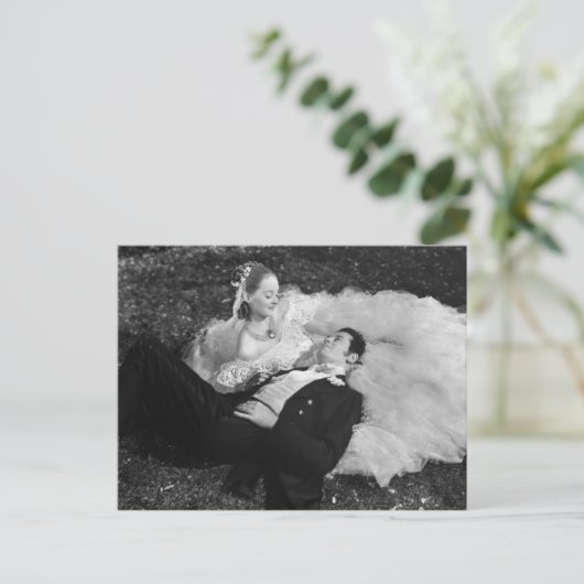 Mooie  bruid en bruidegom Briefkaart (Staand voorkant)