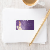 Mooie bruid retour adreslabels. etiket (Insitu)