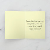 Mooie Bruid - verloving/huwelijksdagkaart Kaart (Binnen)
