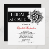 Mooie bruids douche uitnodiging (Voorkant / Achterkant)