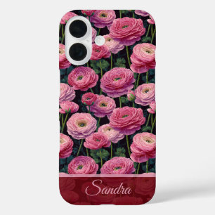 Mooie Bruidsmeisje Cadeau Ranunculus Bloem Naam iPhone 16 Hoesje