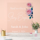 Mooie bruiloft acryl teken acryl bord (Huwelijk)