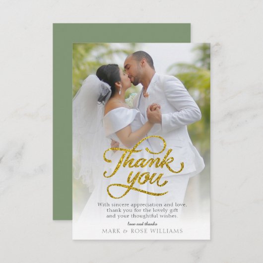 mooie bruiloft bedankt (Voorkant / Achterkant)