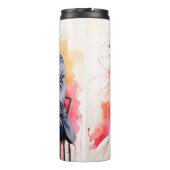 Mooie bruiloft paar aquarel thermosbeker (Achterkant)