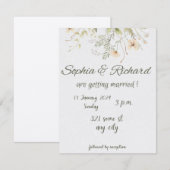 Mooie bruiloft uitnodigingskaart kaart (Voorkant / Achterkant)