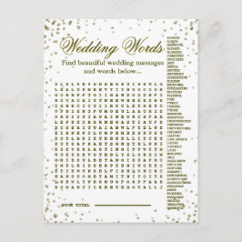 Mooie bruiloft woorden spel aankondigingskaart