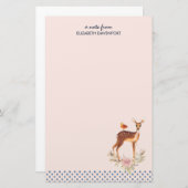 Mooie bruine Doe met witte vlekken Briefpapier (Voorkant / Achterkant)