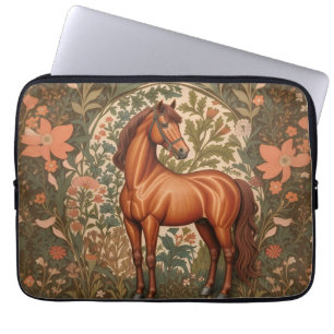 Mooie Bruine Paard William Morris Geïnspireerd Laptop Sleeve