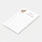 Mooie Bruine Poney Script Paard Kinderen Sticky Ta Post-it® Notes (Schuin)