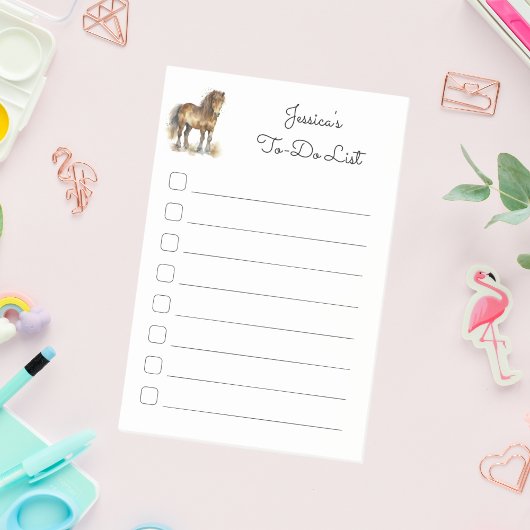 Mooie Bruine Poney Script Paard Kinderen Sticky Ta Post-it® Notes