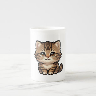 Mooie bruine tabby poes mok
